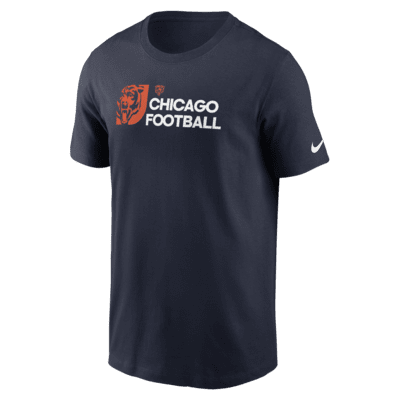 Chicago Bears Team Outline Essential T-Shirt Men's Nike NFL T-Shirt