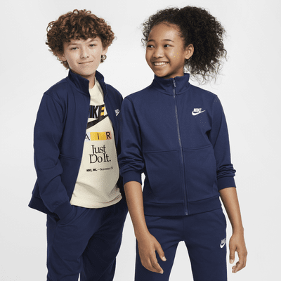 Chamarra de tejido Knit con cierre completo para niños talla grande Nike Sportswear Club