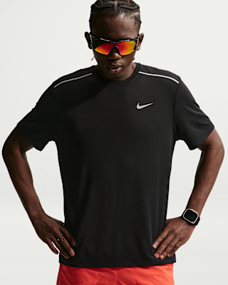 Мужские шорты Nike Miler Dri-FIT UV Protection Short-Sleeve Top для бега