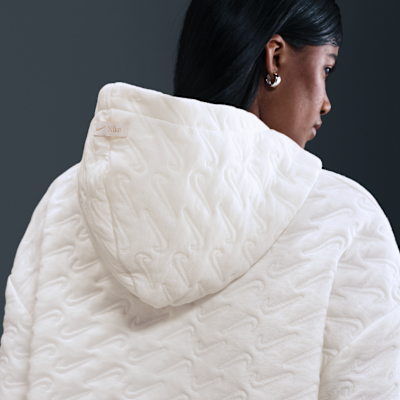 Felpa pullover ampia in jacquard con cappuccio Nike Sportswear Phoenix Fleece – Donna