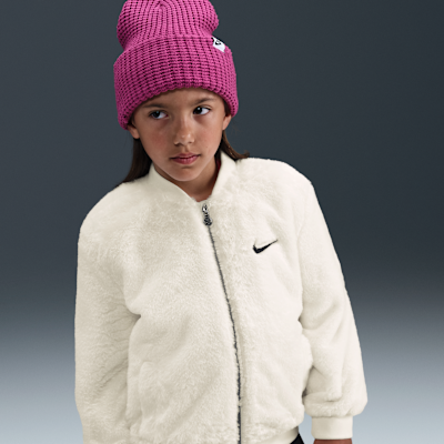 Nike Little Kids' Faux Fur Bomber Jacket