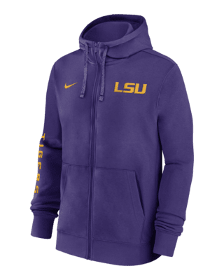 Мужское худи LSU Tigers Sideline Team Issue Nike College Full-Zip Hoodie