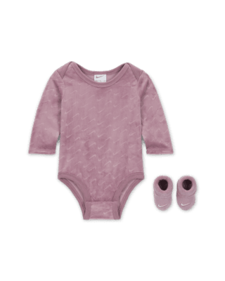 Детские  Nike Baby (0-9M) Velour Swoosh 2-Piece Bodysuit Boxed Set