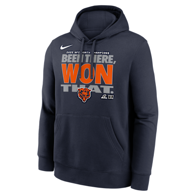 Chicago Bears 2025 NFC North Champions Trophy Men's Nike NFL Pullover Hoodie