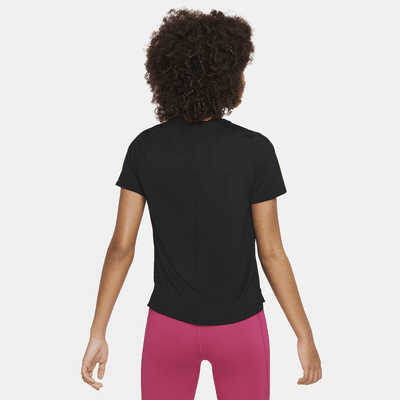 Haut de training à manches courtes Dri-FIT Nike One pour ado (fille)