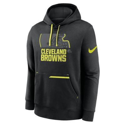 Nike Men's Cleveland Browns 2023 Volt Black Pullover Hoodie