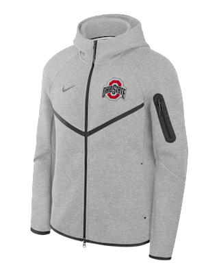 Мужская куртка Ohio State Tech Fleece Windrunner Nike College Full-Zip Hooded для бега