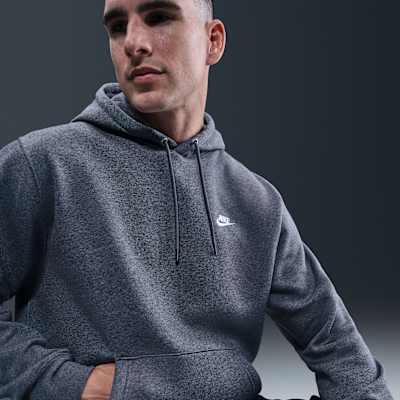 Fleecehuvtröja Nike Club för män