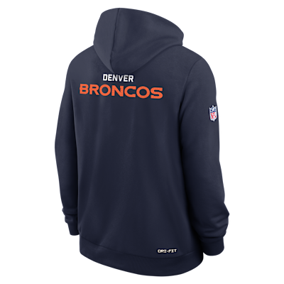 Sudadera con gorro sin cierre Nike Dri-FIT de la NFL para hombre Denver Broncos Initial Home Sideline