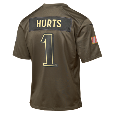 Jalen Hurts Philadelphia Eagles Salute to Service Big Kids’ Nike NFL Game Jersey