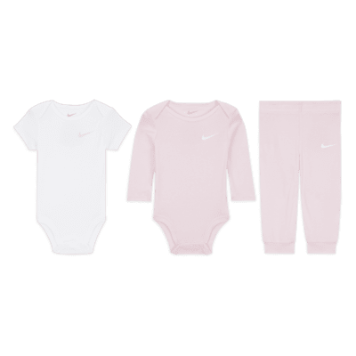 Nike Essentials Baby (0-9M) 3-Piece Bodysuit Set