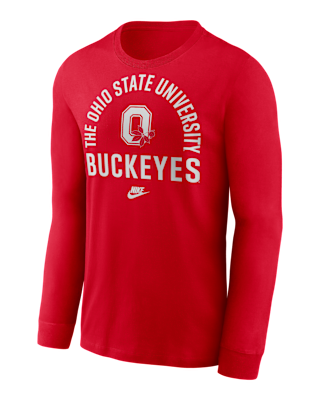 Мужская футболка Ohio State Legacy Arched Logo Nike College Long-Sleeve