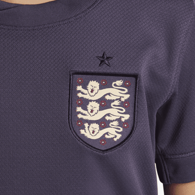 Segunda equipación Stadium Inglaterra 2024/25 (Selección masculina) Camiseta de fútbol tipo réplica Nike Dri-FIT - Niño/a