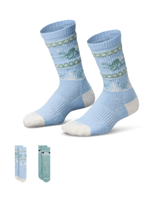 Детские носки Nike Little Kids' Dri-FIT Fairisle Crew Socks (2 Pairs)
