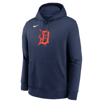 Sudadera con gorro sin cierre Nike de la MLB para hombre Detroit Tigers Logo Club