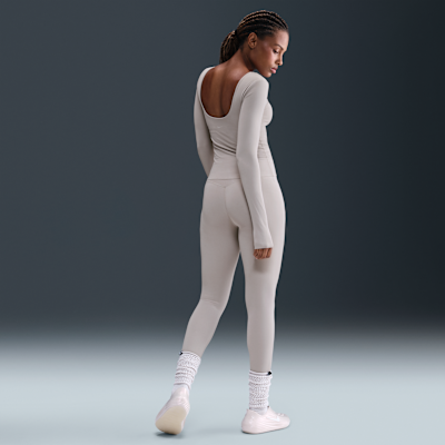 Langærmet Nike Zenvy Dri-FIT-top til kvinder