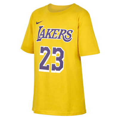 T-shirt dla dużych dzieci (chłopców) Nike NBA LeBron James Los Angeles Lakers