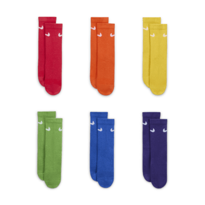 Nike Dri-FIT Performance Basics Little Kids' Crew Socks (6 Pairs)