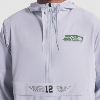 Chamarra Nike de la NFL con gorro de medio cierre para hombre Seattle Seahawks Rivalries Collection Sideline Anorak