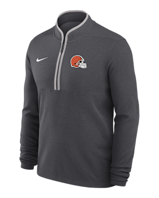 Мужские  Cleveland Browns Logo Victory Nike Dri-FIT NFL 1/2-Zip Long-Sleeve Top