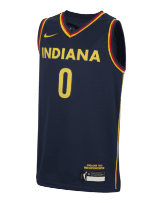 Подростковые джерси Kelsey Mitchell Indiana Fever 2024 Explorer Edition Big Kids' Nike Dri-FIT WNBA Swingman Jersey