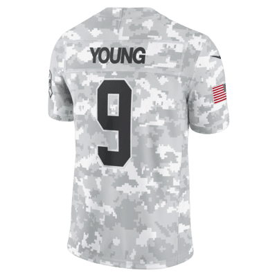 Jersey Nike Dri-FIT de la NFL Limited para hombre Bryce Young Carolina Panthers Salute to Service