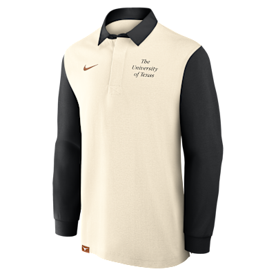 Playera de manga larga universitaria Nike para hombre Texas Rugby