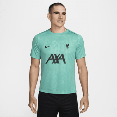 Męska przedmeczowa koszulka piłkarska z krótkim rękawem Nike Dri-FIT Liverpool F.C. Academy Pro