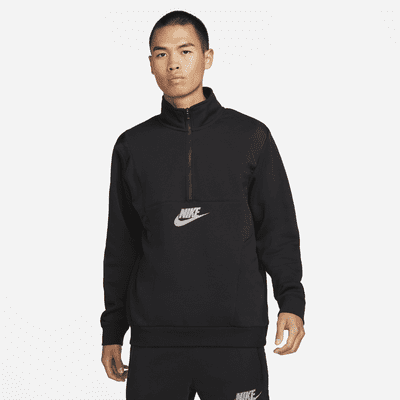 Nike Sportswear Hybrid Camiseta de tejido Fleece con media cremallera. Nike  ES