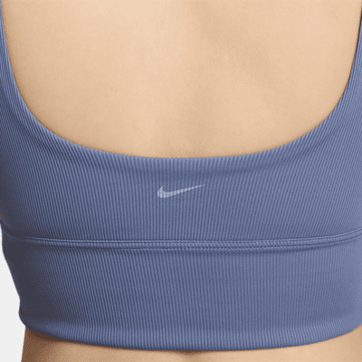 สปอร์ตบราผู้หญิงซัพพอร์ตบางเบาช่วงตัวยาวเสริมฟองน้ำ Nike Zenvy Rib