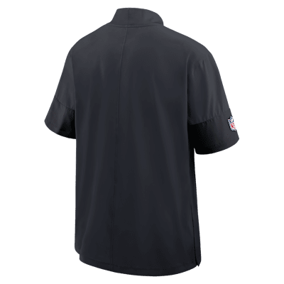 Houston Texans Sideline Coach Men's Nike NFL 1/2-Zip Short-Sleeve Hooded Jacket