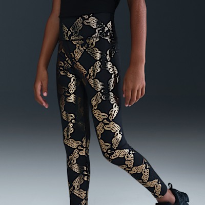 Nike One Big Kids' (Girls') Dri-FIT Printed Leggings