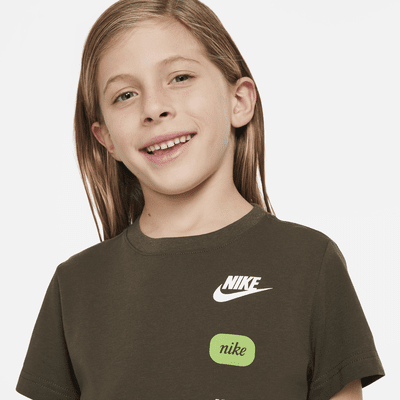 Playera estampada para niño talla pequeña Nike