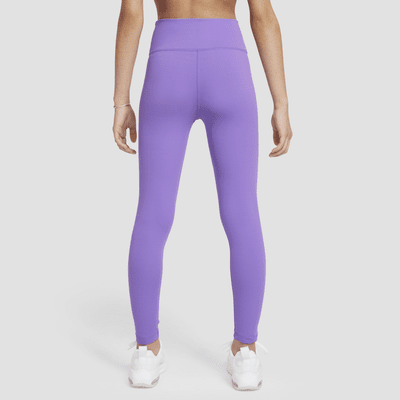 Nike One Big Kids' (Girls') Dri-FIT High-Waisted Leggings