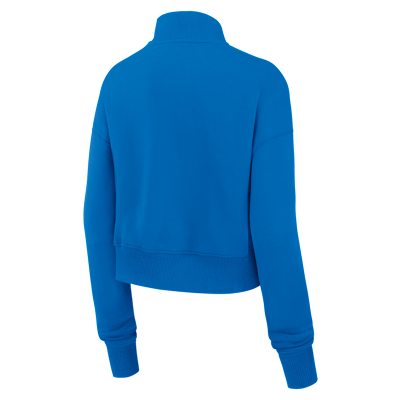 Detroit Lions Phoenix Women's Nike NFL Cropped 1/4-Zip Crew