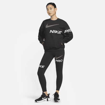 Nike Dri-FIT Get Fit Women's French Terry Graphic Crew-Neck Sweatshirt