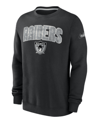 Nfl Las Vegas Raiders Crew Sweat in Snow Marle