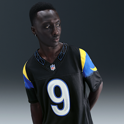 Jersey Nike Dri-FIT de la NFL Limited para hombre Matthew Stafford Los Angeles Rams Rivalries Collection