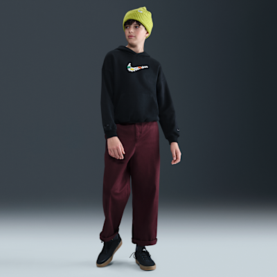 Sudadera con gorro para skateboarding de tejido Fleece para niño talla grande Nike SB