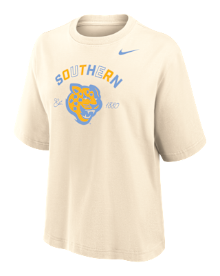 Женская футболка Nike College (Southern University and A&M) Boxy Cotton