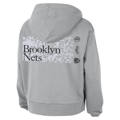 Sudadera con gorro sin cierre Nike Dri-FIT de la NBA para mujer Brooklyn Nets Standard Issue