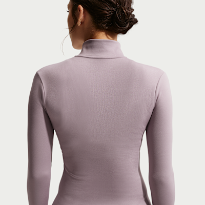 Nike One Fitted Dri-FIT jack met rits over de hele lengte voor dames