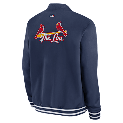 St. Louis Cardinals Authentic Collection City Connect Men's Nike MLB Full-Zip Bomber Jacket