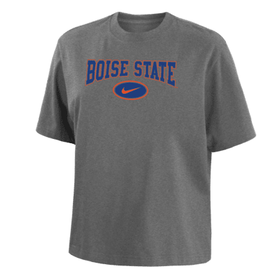 Youth Gray Boise State Broncos Logo Comfort Colors T-Shirt