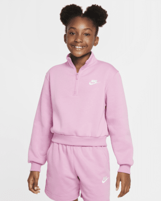 Подростковые  Nike Sportswear Club Big Kids' (Girls') Fleece 1/2-Zip Top