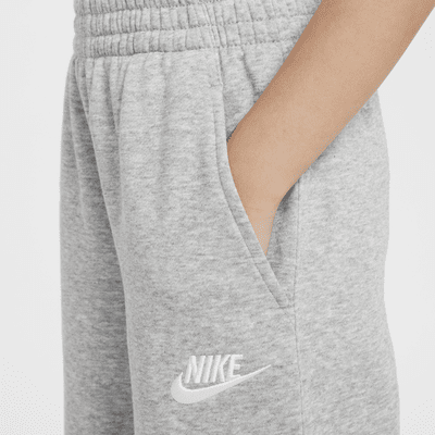 Pants de tejido Fleece de pierna ancha para niños talla pequeña Nike Sportswear Club