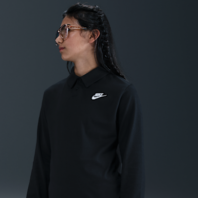 Nike Sportswear Club Big Kids' Knit Long-Sleeve Polo