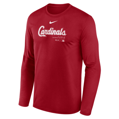 St. Louis Cardinals Authentic Collection Practice Men's Nike Dri-FIT MLB Long-Sleeve T-Shirt