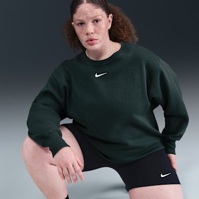 Sudadera oversized de cuello redondo de tejido Fleece para mujer (talla grande) Nike Sportswear Phoenix