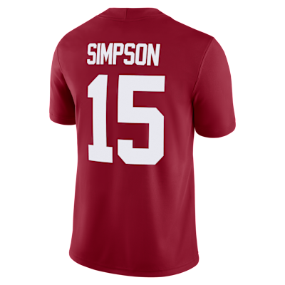 Jersey universitario Nike Dri-FIT Game para hombre de Ty Simpson de Alabama